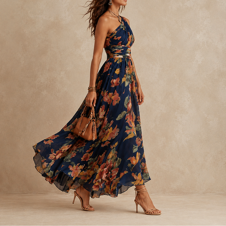 Celeste | One-Shoulder Floral Maxi