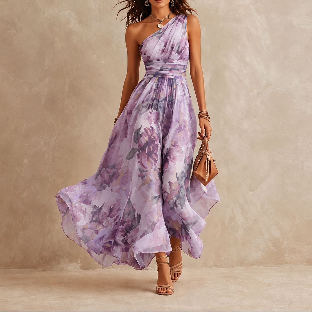 Celeste | One-Shoulder Floral Maxi