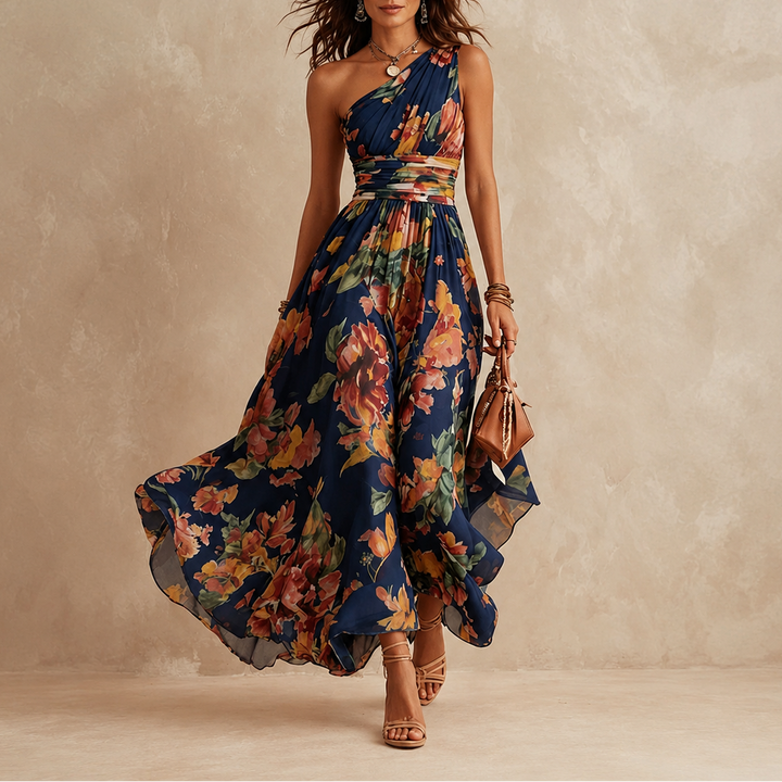 Celeste | One-Shoulder Floral Maxi