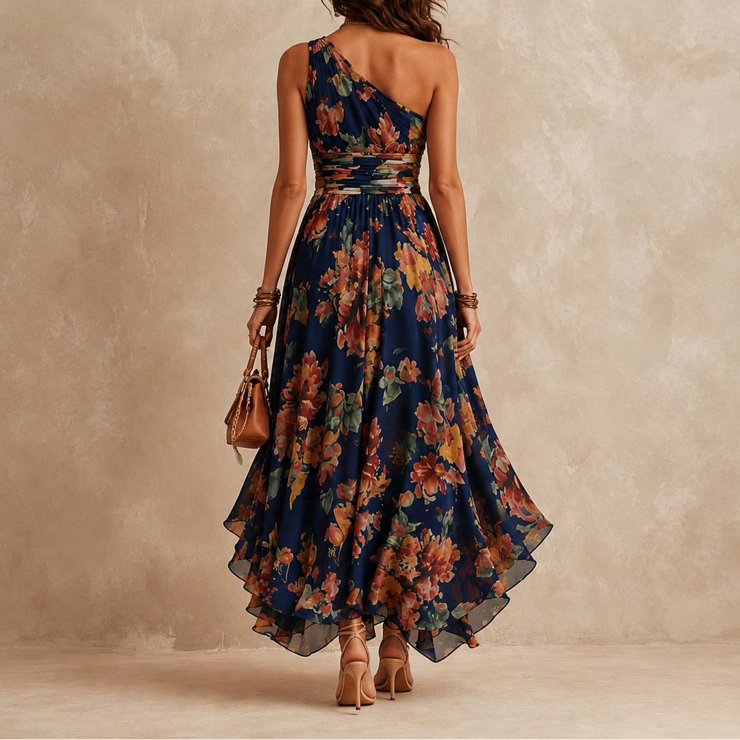 Celeste | One-Shoulder Floral Maxi