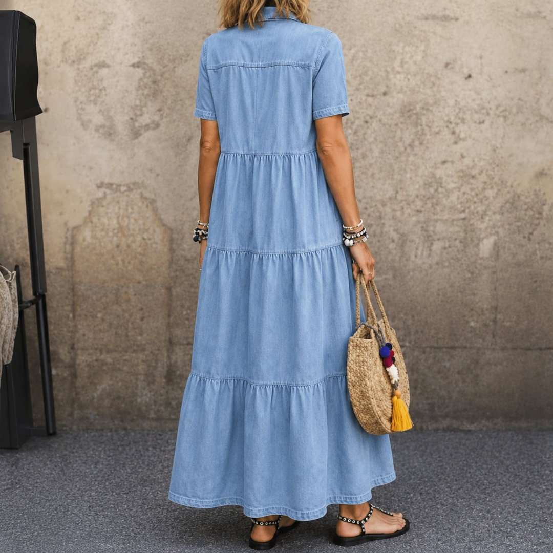 ELIZABETH | BUTTON-FRONT MIDI DRESS