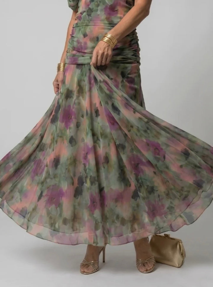 Calen | Off Shoulder Flow Midi Dress