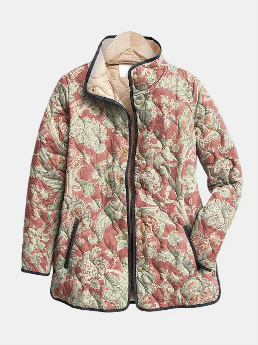 NAYA | Vintage Floral Casual Quilted Jacket